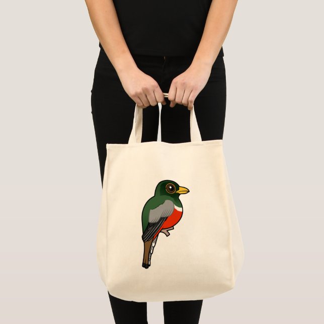 Birdorable Elegante Trogon Tragetasche (Vorderseite (Produkt))