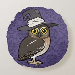 Birdorable Elf-Eulen-Hexe Rundes Kissen