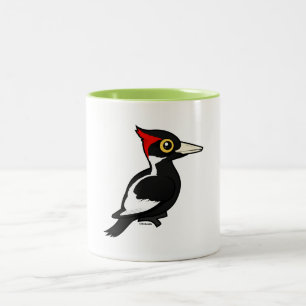 Birdorable Elfenbein-berechnete Specht Zweifarbige Tasse