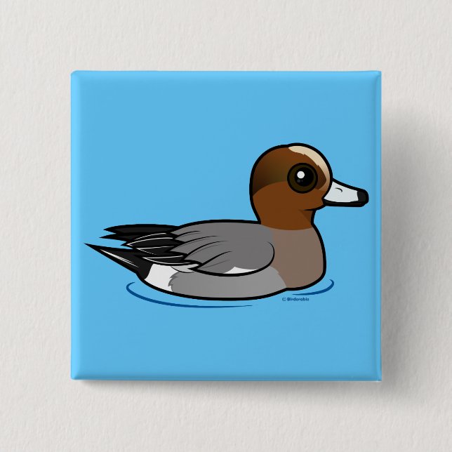Birdorable EurasierWigeon Button (Vorderseite)