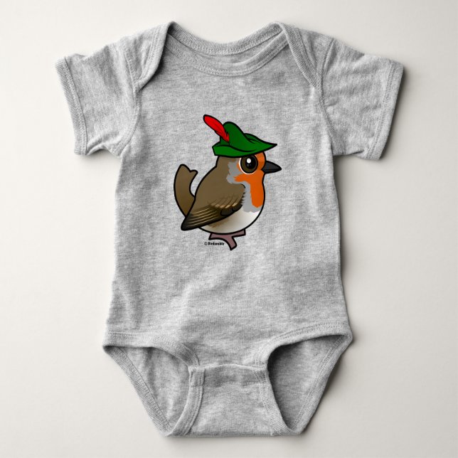 Birdorable European Robin Hood Baby Strampler (Vorderseite)