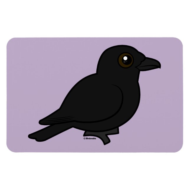 Birdorable Fish Crow Magnet (Horizontal)