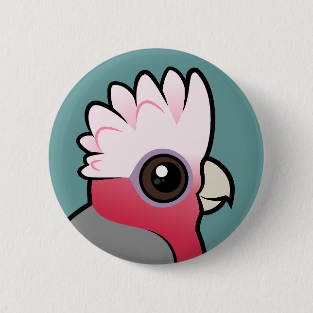Birdorable Galah Button (Vorderseite)
