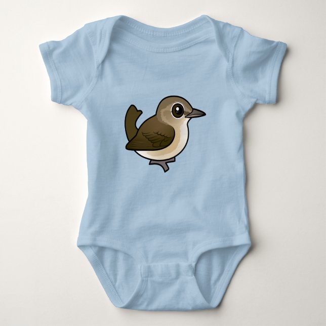 Birdorable Gartengrasmücke Baby Strampler (Vorderseite)