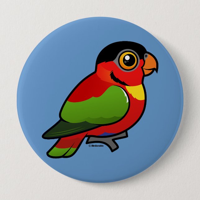 Birdorable Gelb-bibbed Lory Button (Vorderseite)
