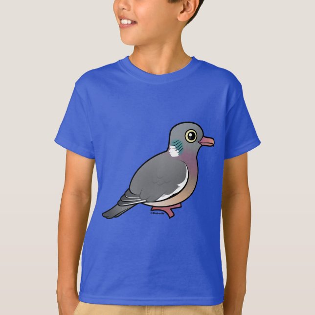 Birdorable gemeine hölzerne Taube T-Shirt (Vorderseite)