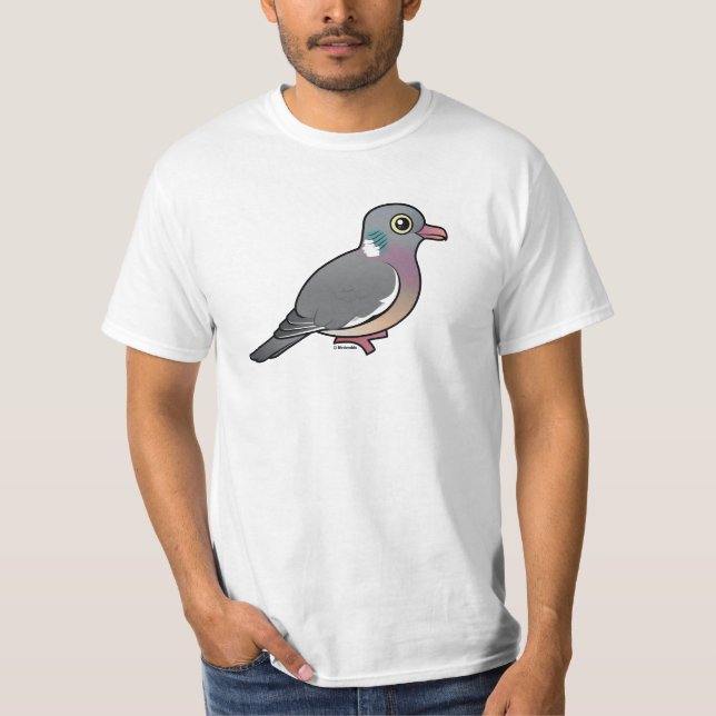 Birdorable gemeine hölzerne Taube T-Shirt (Vorderseite)