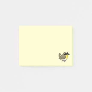 Birdorable gemeiner Yellowthroat Post-it Klebezettel