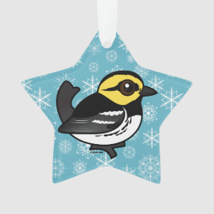Birdorable Goldener-cheeked Trällerer Ornament