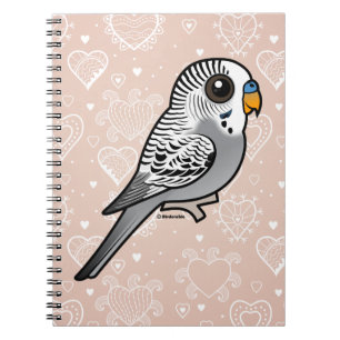 Birdorable Grau Budgie Notizblock