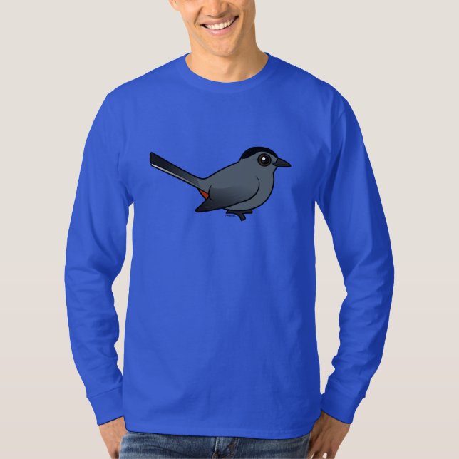 Birdorable grauer Catbird T-Shirt (Vorderseite)