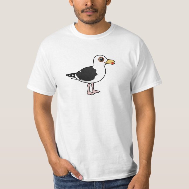Birdorable große schwarzrückige Möve T-Shirt (Vorderseite)