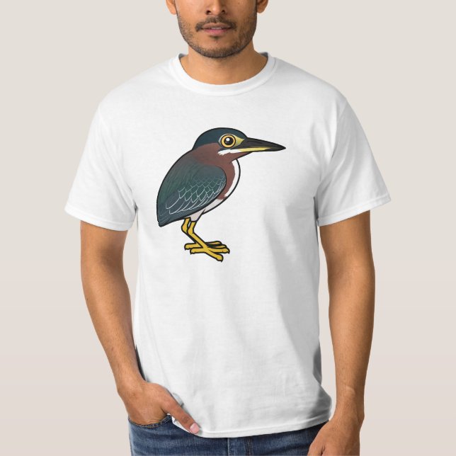 Birdorable Grünreiher T-Shirt (Vorderseite)