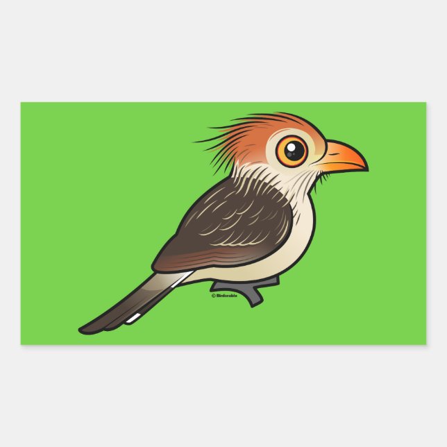 Birdorable Guira Cuckoo Rechteckiger Aufkleber (Vorderseite)