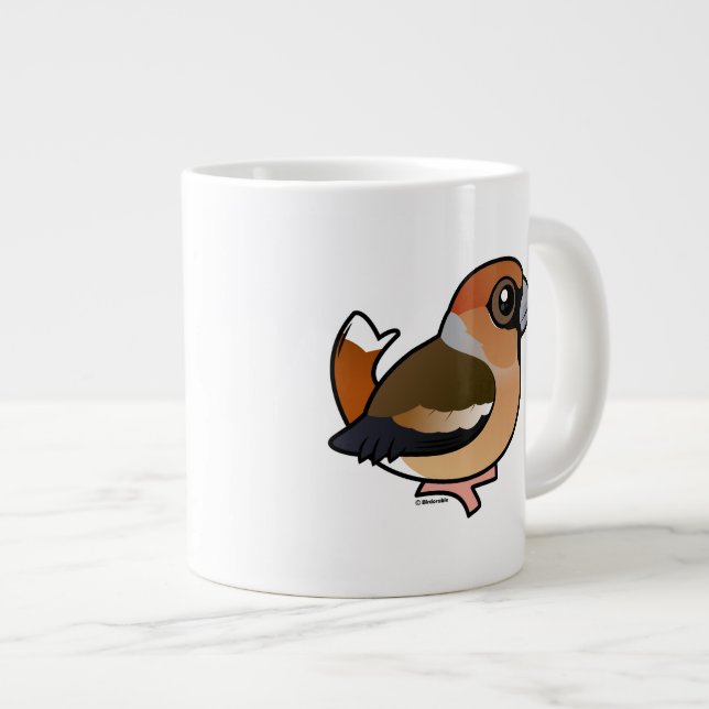 Birdorable Hawfinch Jumbo-Tasse (Vorderseite Rechts)