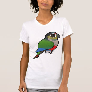 Birdorable Hochrot-blähte Parakeet auf T-Shirt
