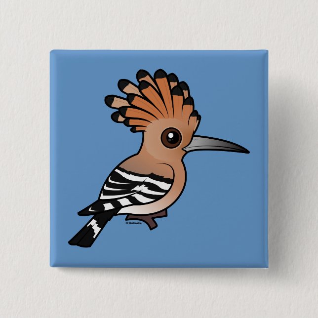 Birdorable Hoopoe Button (Vorderseite)