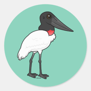 Birdorable Jabiru Runder Aufkleber