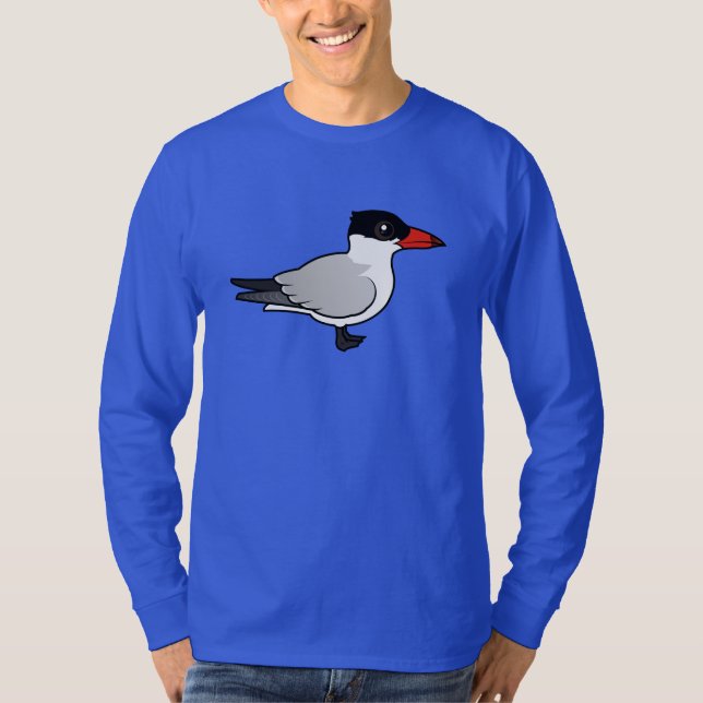Birdorable kaspische Seeschwalbe T-Shirt (Vorderseite)