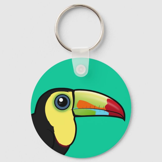 Birdorable Keel-schnabel Toucan Schlüsselanhänger (Vorderseite)