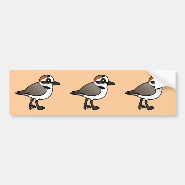 Birdorable Kentish Regenpfeifer Autoaufkleber (Vorne)