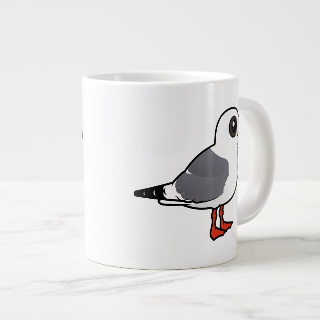 Birdorable Kittiwake Jumbo-Tasse (Vorderseite Rechts)