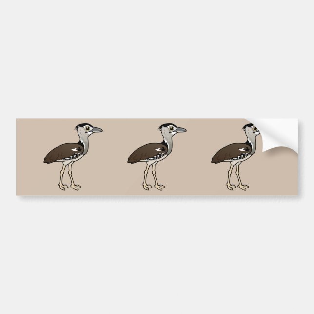 Birdorable Kori Bustard Autoaufkleber (Vorne)