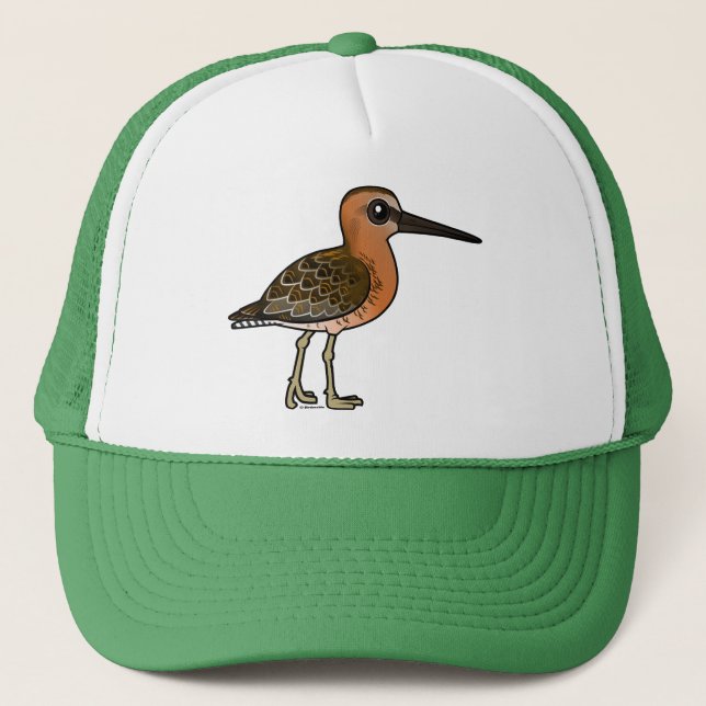 Birdorable Kurz-berechnete Dowitcher Truckerkappe (Vorderseite)