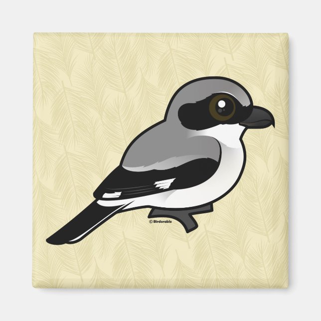 Birdorable Loggerhead Shrike Magnet (Vorne)