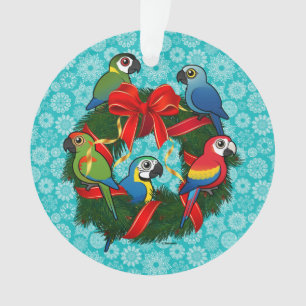 Birdorable Macaws-WeihnachtsKranz Ornament