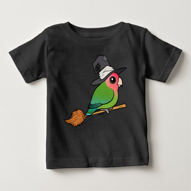 Birdorable Peach-faced Lovebird Halloween Witch Baby T-shirt (Vorderseite)