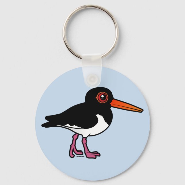 Birdorable Pied Oystercatcher Schlüsselanhänger (Vorderseite)