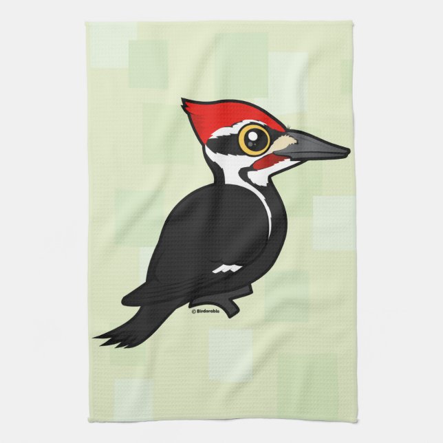 Birdorable Pileated Specht Handtuch (Vertikal)