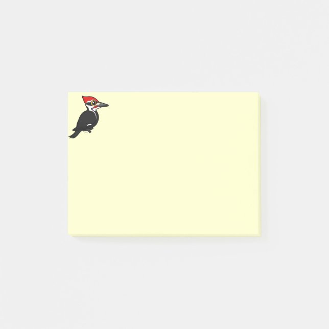 Birdorable Pileated Specht Post-it Klebezettel (Vorderseite)