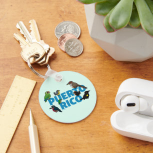 Birdorable Puerto Rico feat. Endemische Vögel Schlüsselanhänger