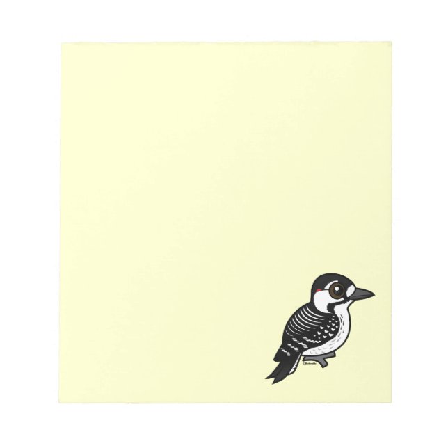 Birdorable Red Cockaded Woodpecker Notizblock (Vorderseite)