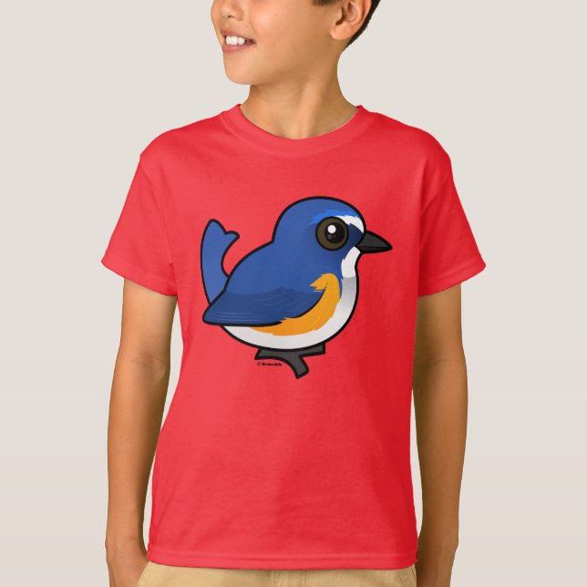Birdorable Red Flanked Bluetail T-Shirt (Vorderseite)