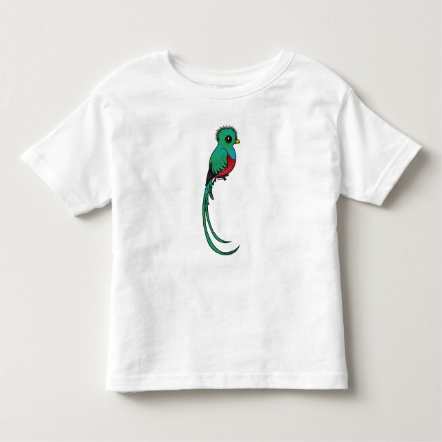 Birdorable Resplendent Quetzal Kleinkind T-shirt (Vorderseite)
