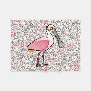 Birdorable rosa Spoonbill Fleecedecke