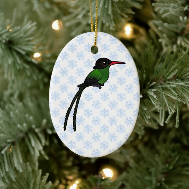 Birdorable Rotschnabelschwanz Hummingbird Keramik Ornament (Baum)