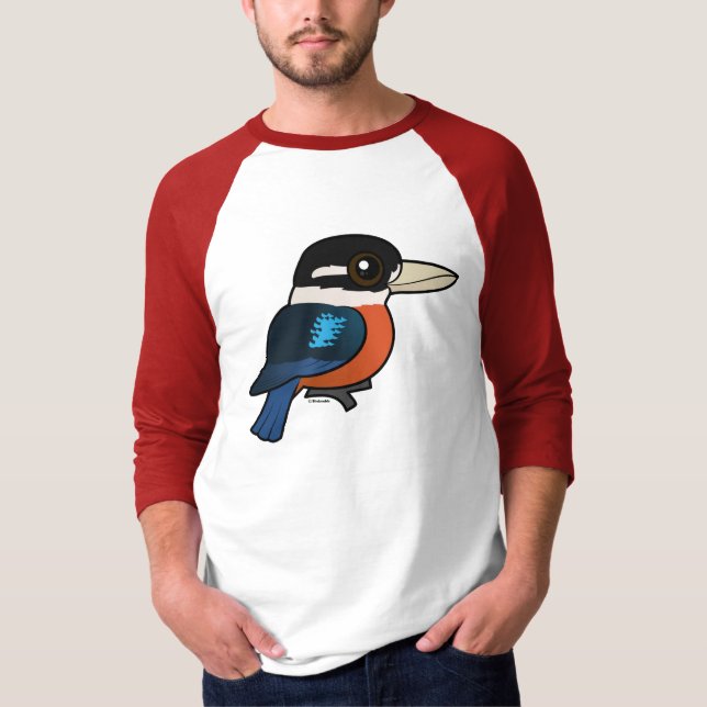 Birdorable Rufous-blähte Kookaburra auf T-Shirt (Vorderseite)