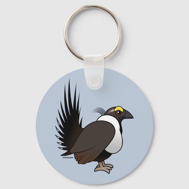 Birdorable Sage Grouse Schlüsselanhänger (Vorderseite)