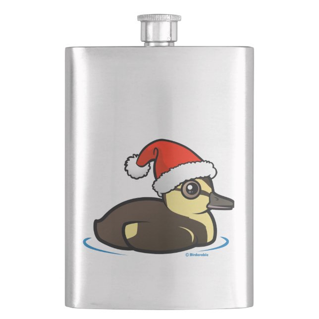 Birdorable Santa Duckling Flachmann (Vorderseite)