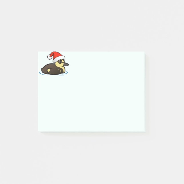 Birdorable Santa Duckling Post-it Klebezettel (Vorderseite)