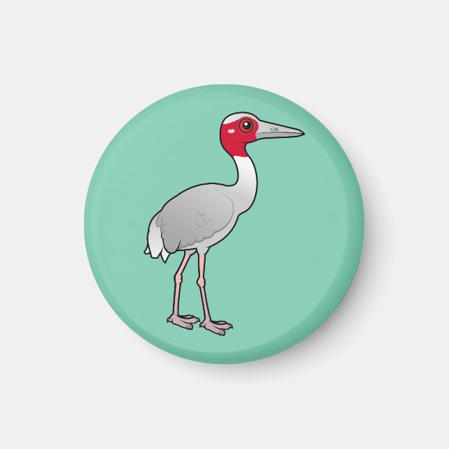 Birdorable Sarus Crane Magnet (Vorne)