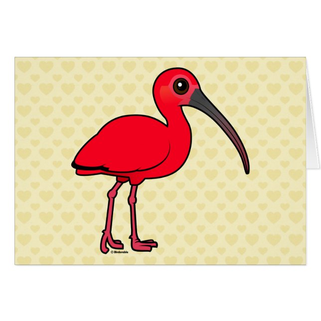 Birdorable Scharlachrot IBIS (Vorderseite (Horizontal))