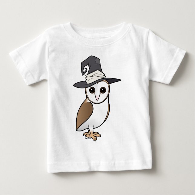 Birdorable Schleiereule-Hexe Baby T-shirt (Vorderseite)