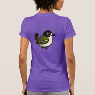 Birdorable Schwarz-bedeckte Vireo mit einer Kappe T-Shirt