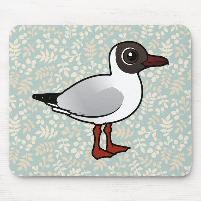 Birdorable schwarzköpfige Möve Mousepad (Vorne)