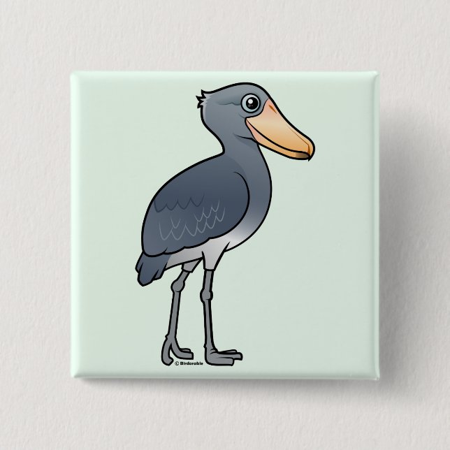 Birdorable Shoebill Button (Vorderseite)